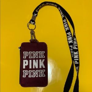 Pink Lanyard and Wallet